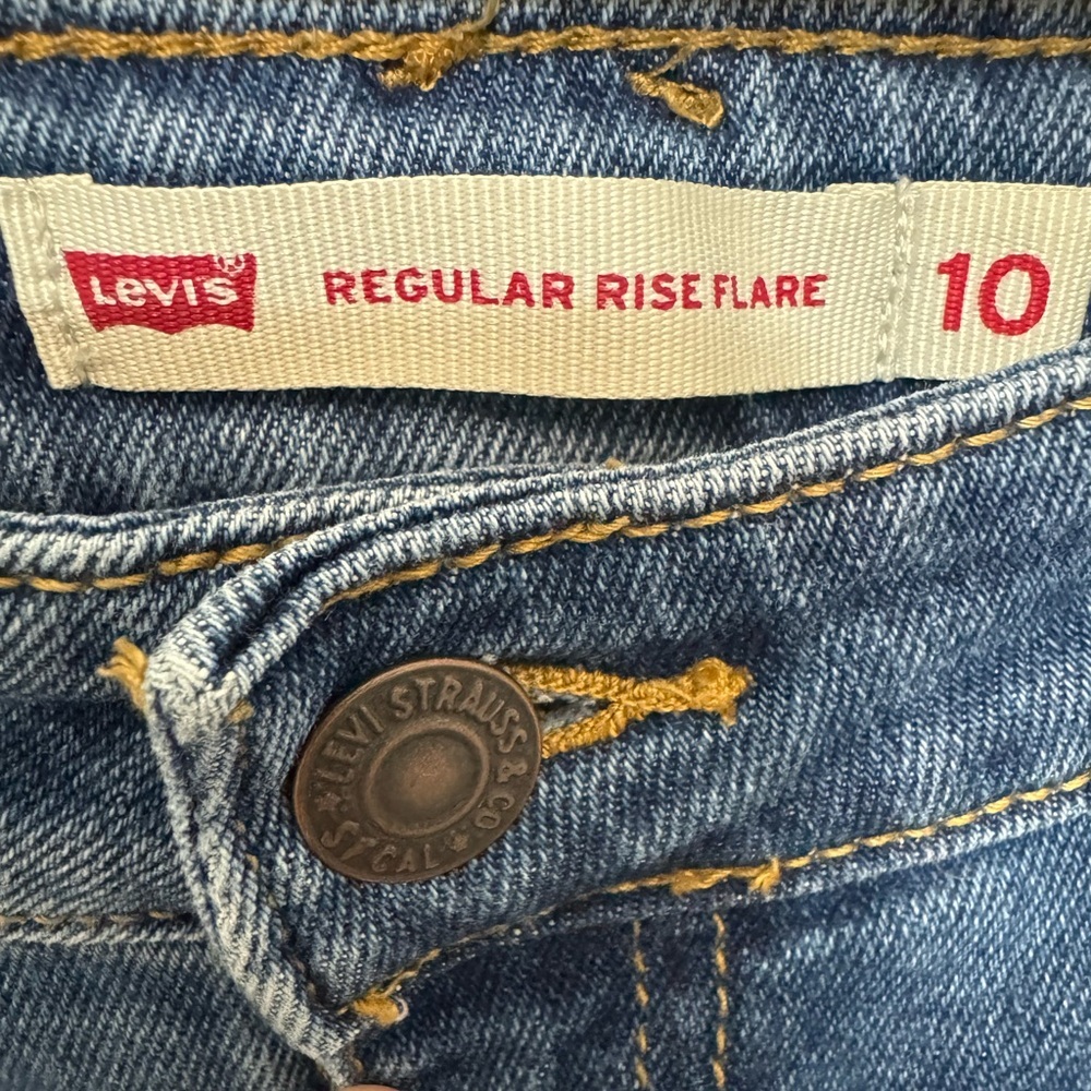 Levi's Kids Blue Regular Rise Flare Jeans - Picture 4 of 4